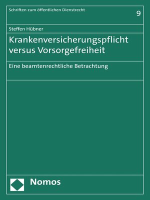 cover image of Krankenversicherungspflicht versus Vorsorgefreiheit